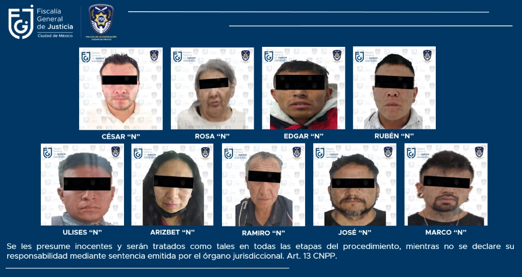 De acuerdo con las investigaciones, los ahora aprehendidos probablemente agredieron física y verbalmente a las víctimas, entre ellas una persona menor de edad. . Foto Fiscalía