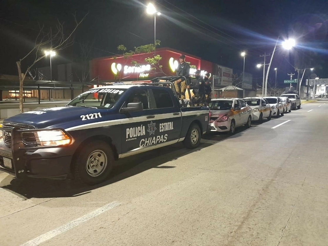 En imagen de archivo, policías de Chiapas en operativo. Foto tomada de la cuenta de Facebook de la SSPC