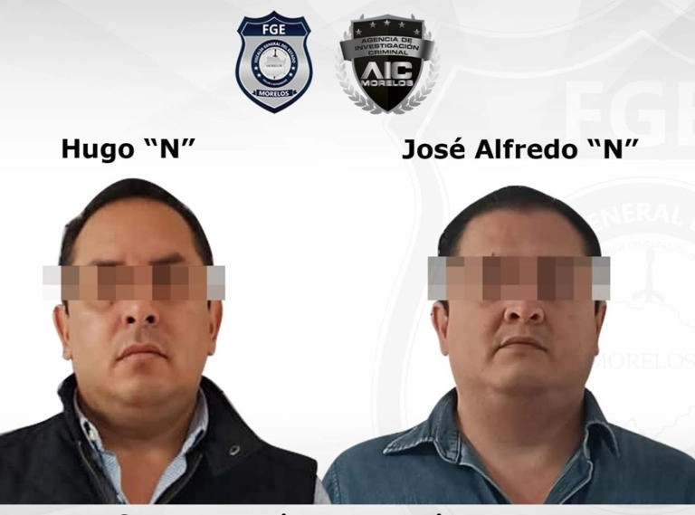 Ficha de los detenidos difundida por la fiscalía del estado.