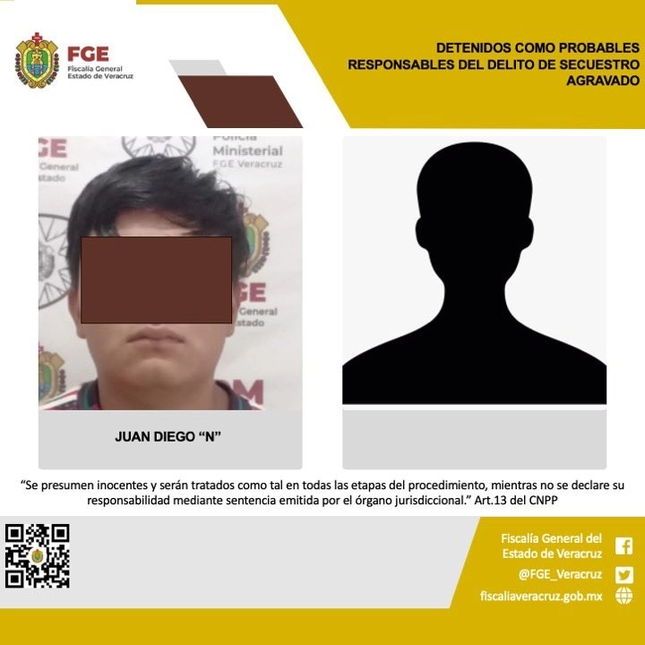Los jóvenes habían perpetrado el secuestro el pasado 6 de agosto, luego de que el profesor salió de su domicilio a bordo de su camioneta. Foto FGE Veracruz