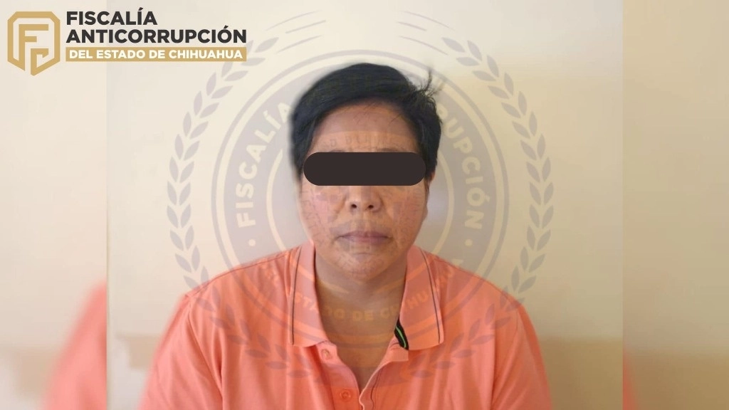 Silvia Ivonne H.P, ex secretaria municipal de Nuevo Casas Grandes, Chihuahua, fue detenida por desfalco al Ayuntamiento. Foto Fiscalía Anticorrupción de Chihuahua 