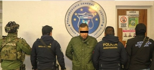 Sergio Islas Olvera, quien fungió como director del Sistema de Radio y Televisión de Hidalgo en el gobierno priísta de Francisco Olvera Ruiz (2011-2016), fue detenido por peculado de 248 millones de pesos. Foto PGJH