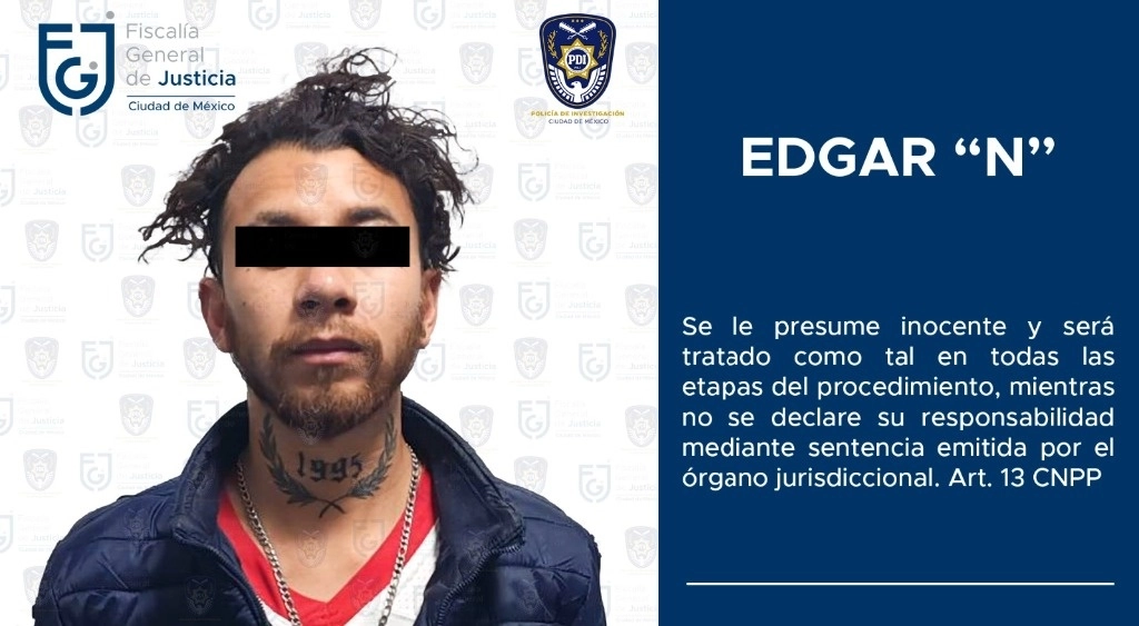 El hombre fue detenido al interior de la estación Hidalgo del Sistema de Transporte Colectivo Metro. Foto FGJCDMX