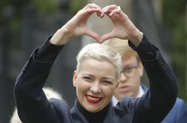La destacada figura de la oposición Maria Kolesnikova fue arrestada a un día de la multitudinaria manifestación en Minsk contra la relección del presidente Alexander Lukashenko. Foto Ap 