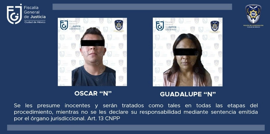 Dos personas fuero detenidas acusadas de difundir imágenes íntimas de una mujer. Foto Fiscalía