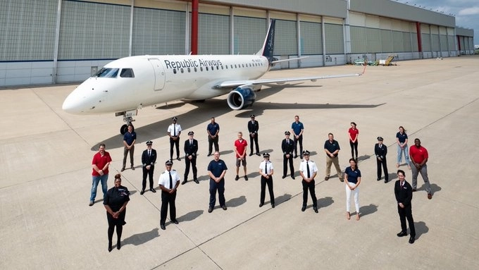 Aunque el vuelo era de Republic Aiwars estaba siendo operado por American Airlines. Foto @RepublicAirways