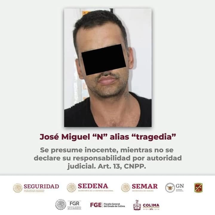 Autoridades federales detuvieron al presunto asesino de ex funcionario de Manzanillo, Colima y de su esposa el pasado 2 de febrero. Foto FGR