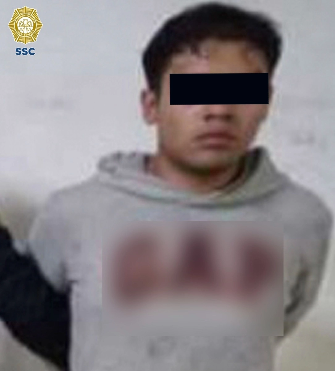 Ricardo N fue detenido y presentado ante el Ministerio Público por su probable participación en el asesinato de Valeria. Foto cortesía SSC