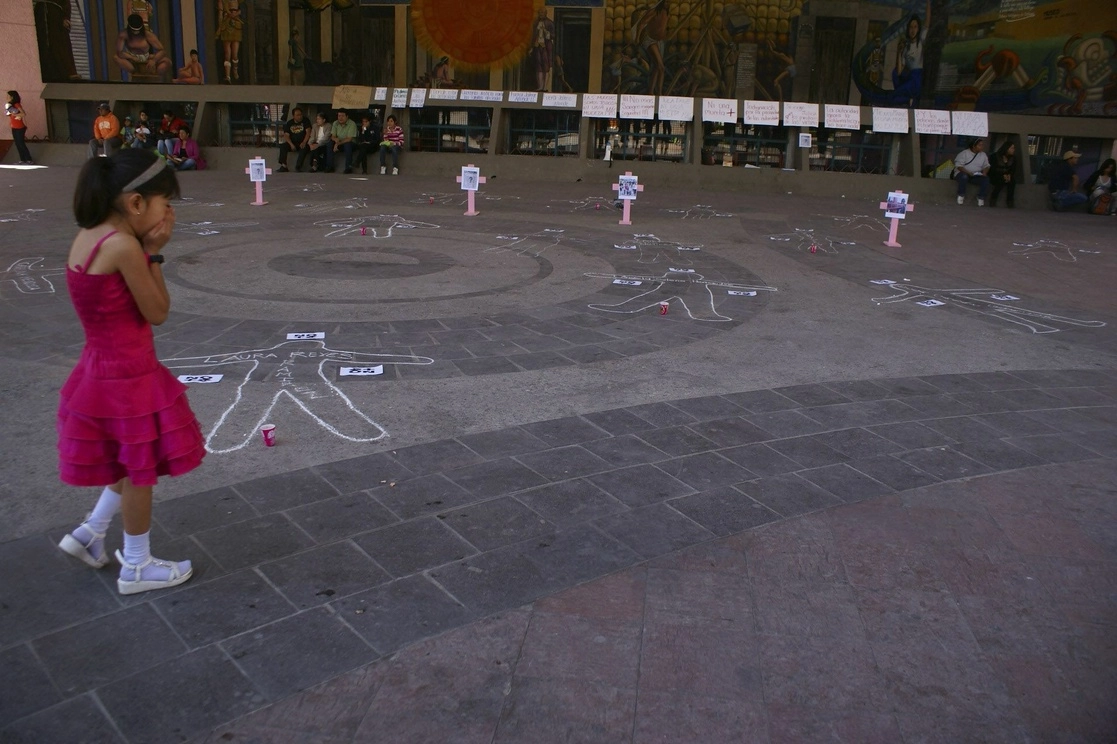Protesta contra los feminicidios en el estado de Hidalgo. Foto Cuartoscuro / Archivo
