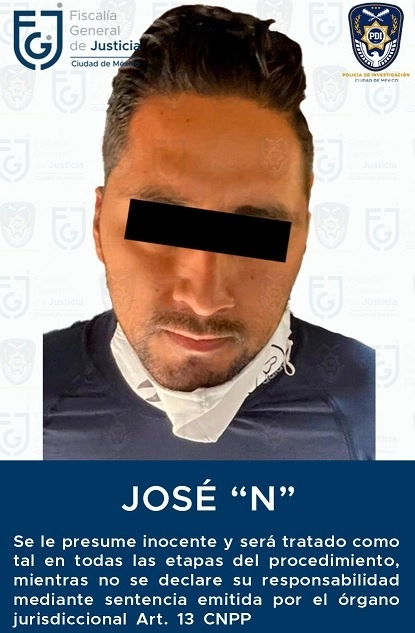 Derivado de las investigaciones se conoció que José “N” posiblemente está relacionado con los hechos, por lo que el Ministerio Público solicitó a un juez de control una orden de aprehensión. Foto FGJCDMX