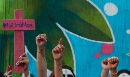 Mujeres protestando contra la violencia de género. Foto Víctor Camacho/ archivo