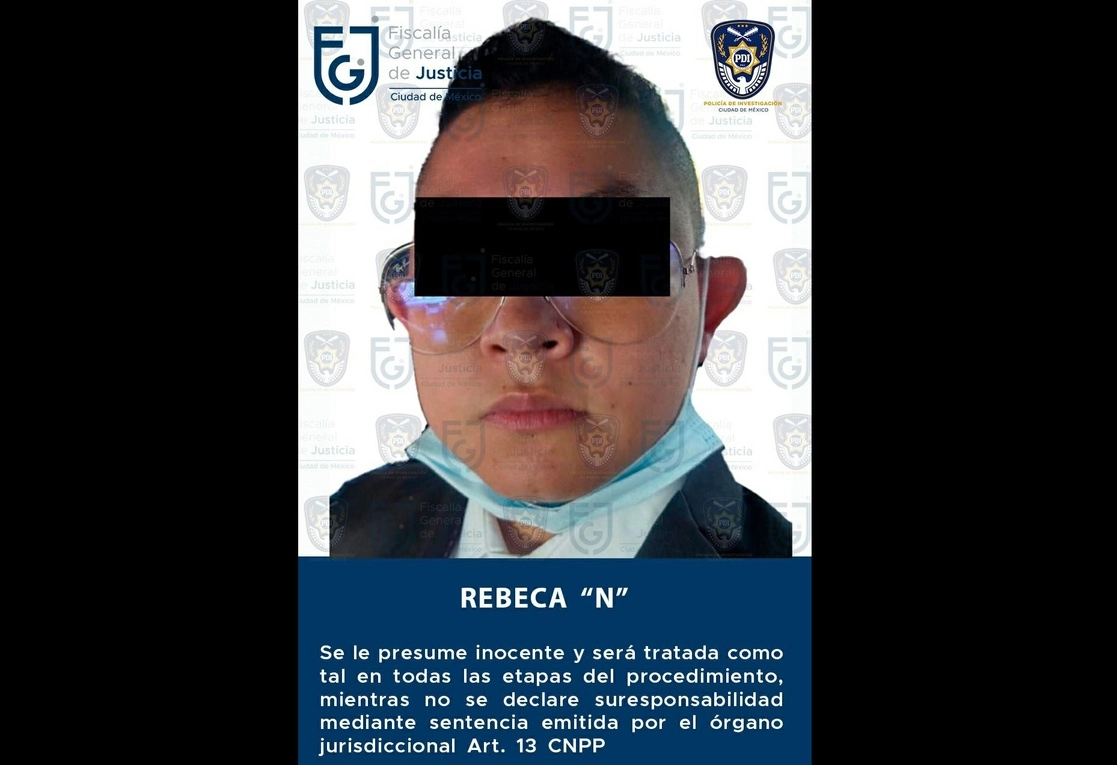 Rebeca ‘N’ está relacionada al asesinato de los hermanos Tirado y de José González, ocurrido en la colonia Roma Norte. Foto Tomada del Twitter @FiscaliaCDMX
