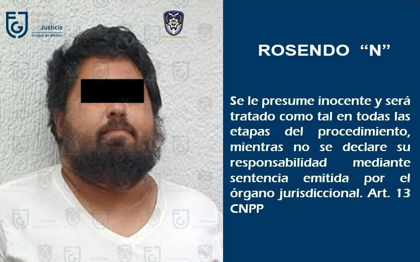 Rosendo Gómez fue trasladado al Reclusorio Preventivo Varonil Sur, donde fue puesto a disposición del juez que lo requirió. Foto cortesía FGJCDMX 