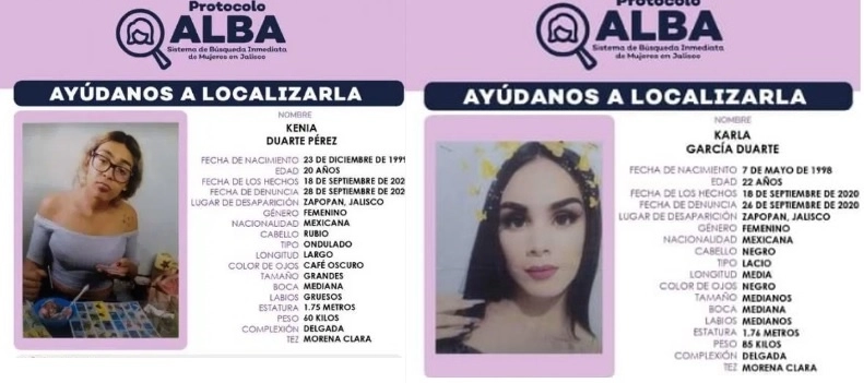 Los tres fueron vistos por última vez pasadas las once de la noche cuando se dirigían a una fiesta en la colonia Mesa Colorada Oriente, en Zapopan. Foto Protocolo Alba