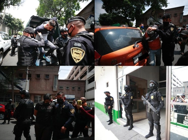 Elementos de la SSC capturaron a de tres sujetos que dispararon con armas largas contra un grupo de personas. Foto Alfredo Domínguez