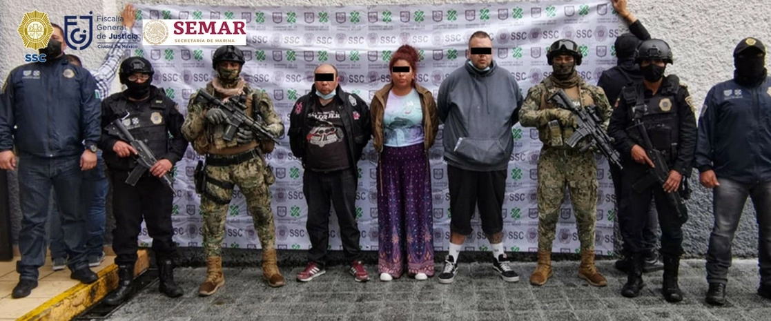 Los tres detenidos pertenecen presuntamente al grupo delictivo de Lenin Canchola, dedicado a los delitos de extorsión y venta de droga. Foto SSC
