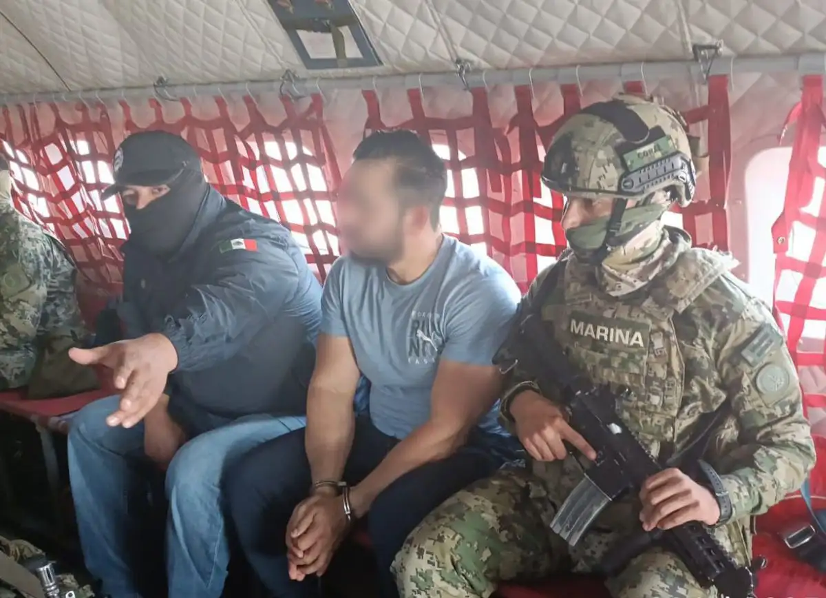 Ulises Pinto alias "El Mamado" tras su detención en la ciudad de Guadalajara, Jalisco. Foto 