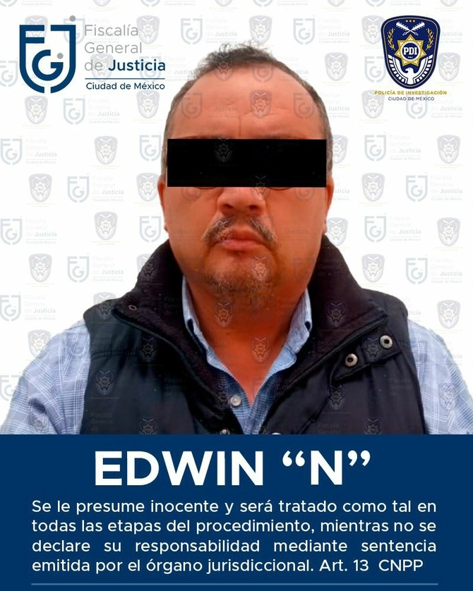 El acusado de fraude en la venta de boletos para el Mundial de futbol fue puesto a disposición de las autoridades. Foto FGJCDMX