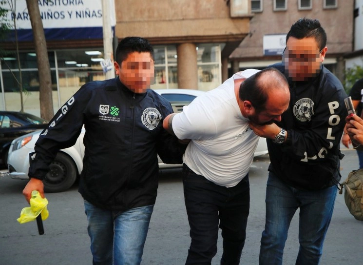 En el momento de su detención. Foto Víctor Camacho
