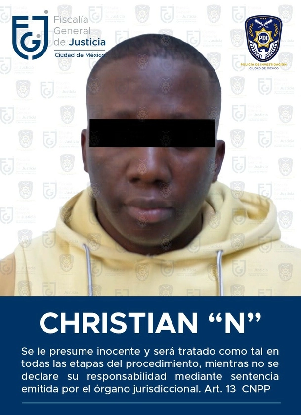 Ficha de uno de los detenidos. Foto proporcionada por la FGJ-CDMX