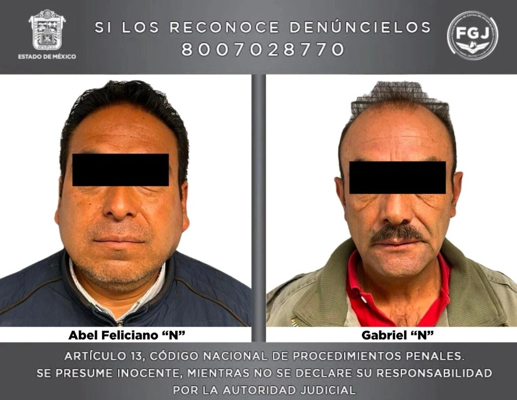 La captura se registró cuando ambos sospechosos realizaban un cobro. Foto FGJEM