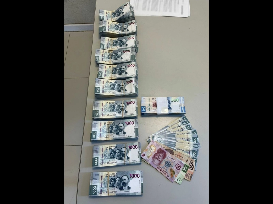 Un millón de pesos fueron asegurados. Foto cortesía Guardia Nacional 