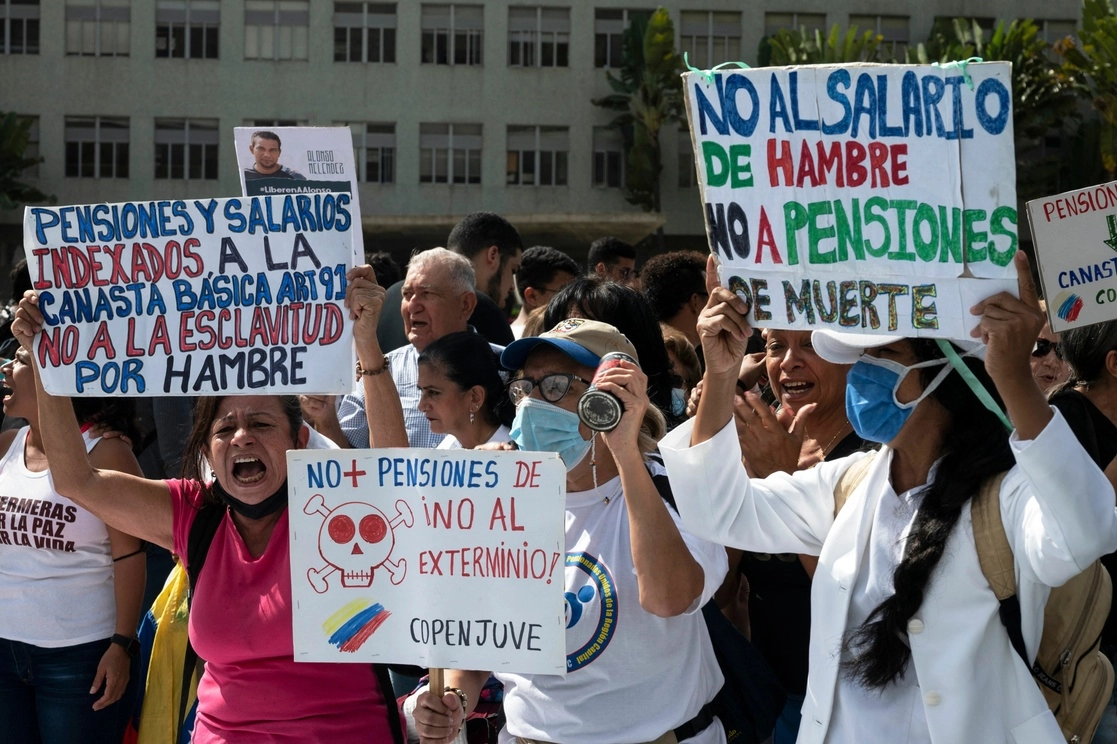 Protesta por la inflación y carestía en Venezuela. Foto Afp