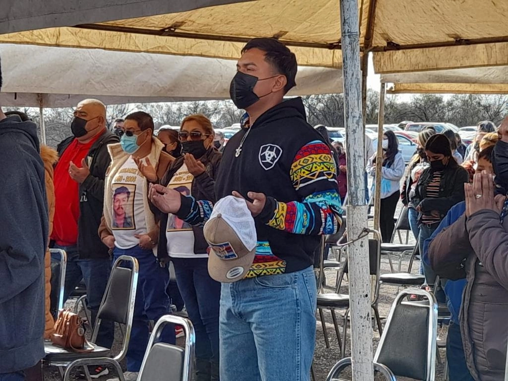 Familiares de mineros muertos en la carbonera Pasta de Conchos participaron en una misa a 16 años de la tragedia que mató 65 trabajadores. Foto Leopoldo Ramos

