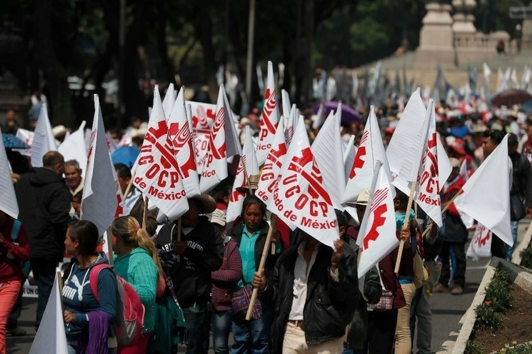 Campesinos durante una protesta. Foto Alfredo Domínguez / Archivo 