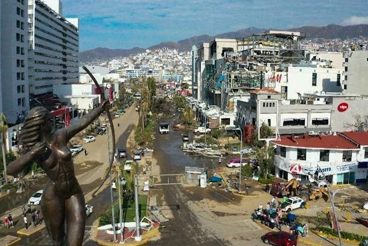 Daños en la zona diamante y hotelera de Acapulco tras el paso del huracán ‘Otis’, el 27 de octubre de 2023. Foto Cuartoscuro