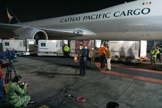 Llegada a México de la vacuna Sinovac. Foto Pablo Ramos/Archivo