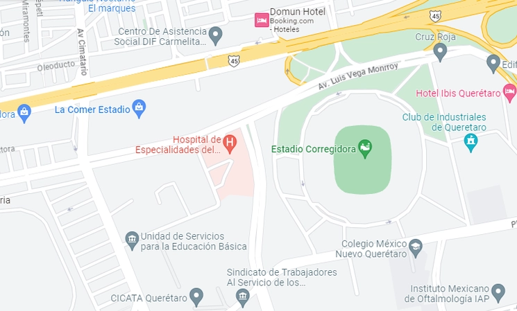 El Hospital de Especialidades del Niño y la Mujer de Querétaro recibió una recomendación de Derechos Humanos. Foto Google Maps