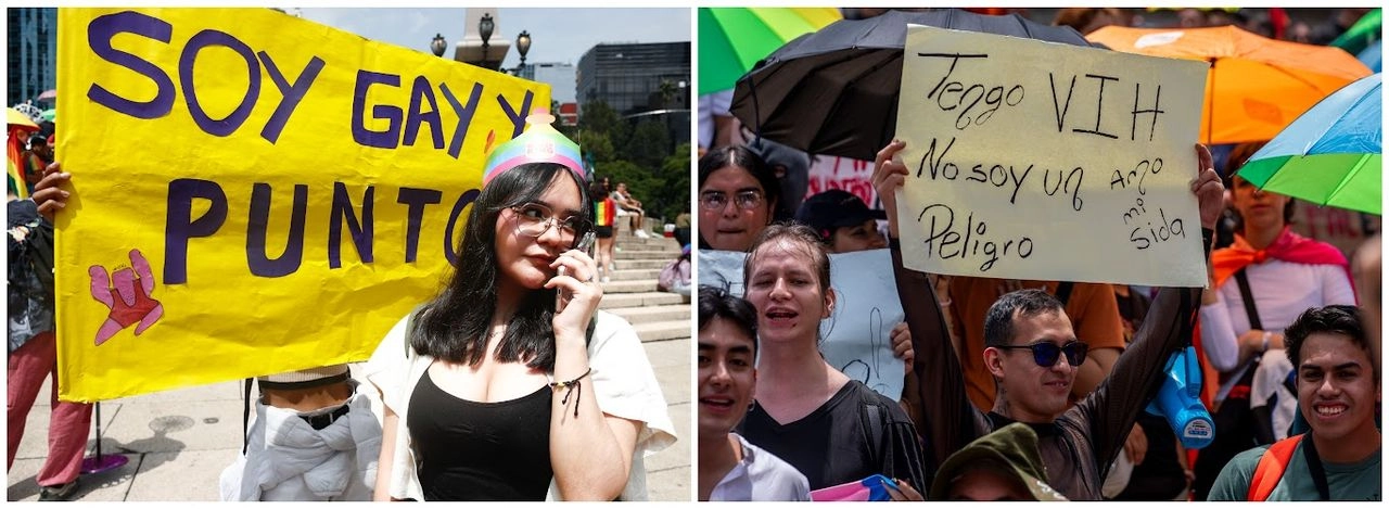 Durante todo el recorrido se vieron pancartas con mensajes a favor del respeto y en contra de la homofobia. Foto 