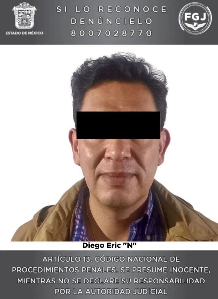 Diego Eric N fue detenido junto a su hermana María Luisa Moreno Valle. Foto FGJEM