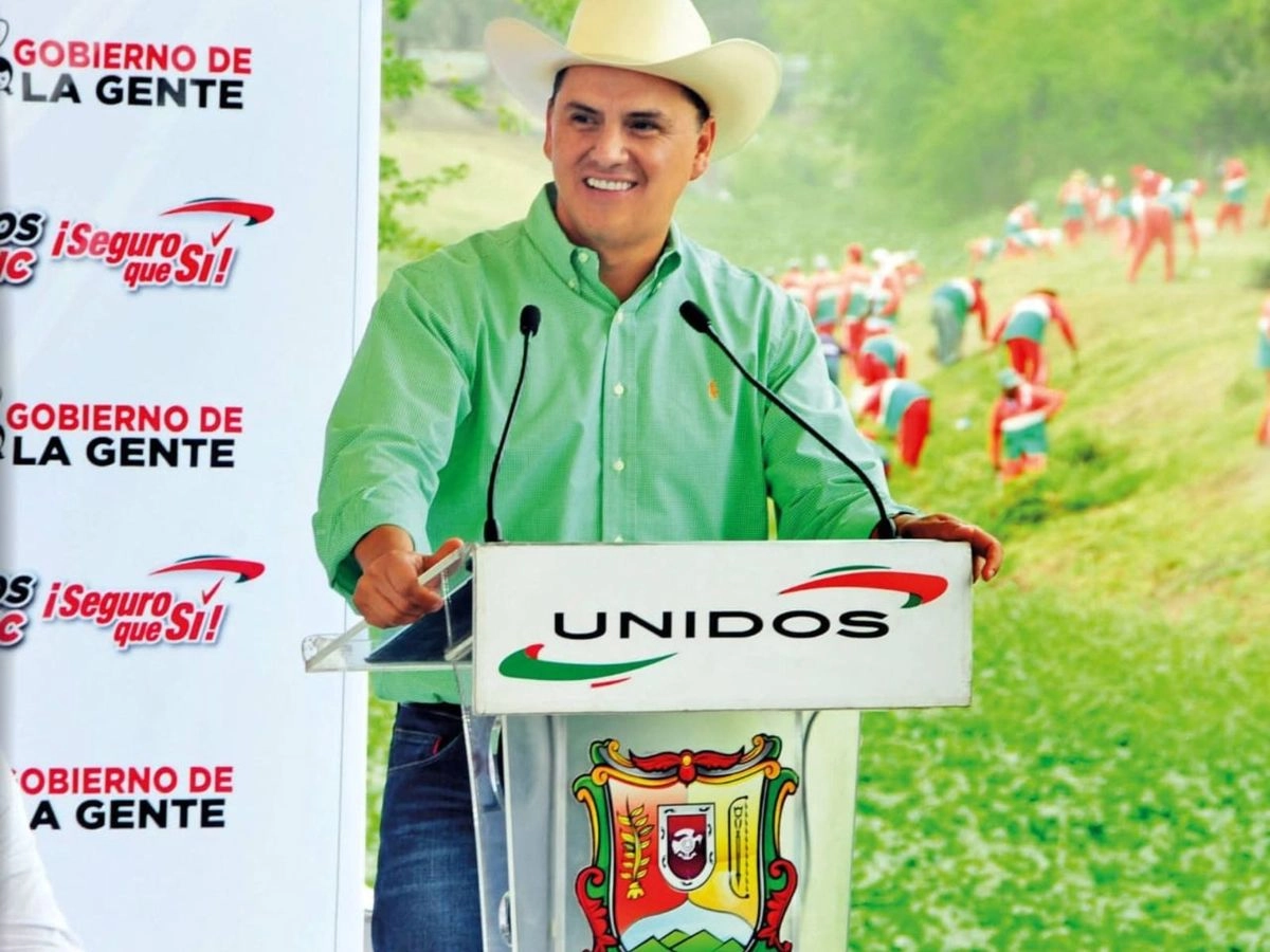 El ex gobernador priísta de Nayarit, Roberto Sandoval Castañeda, durante una conferencia a comienzos de su mandato en 2011.