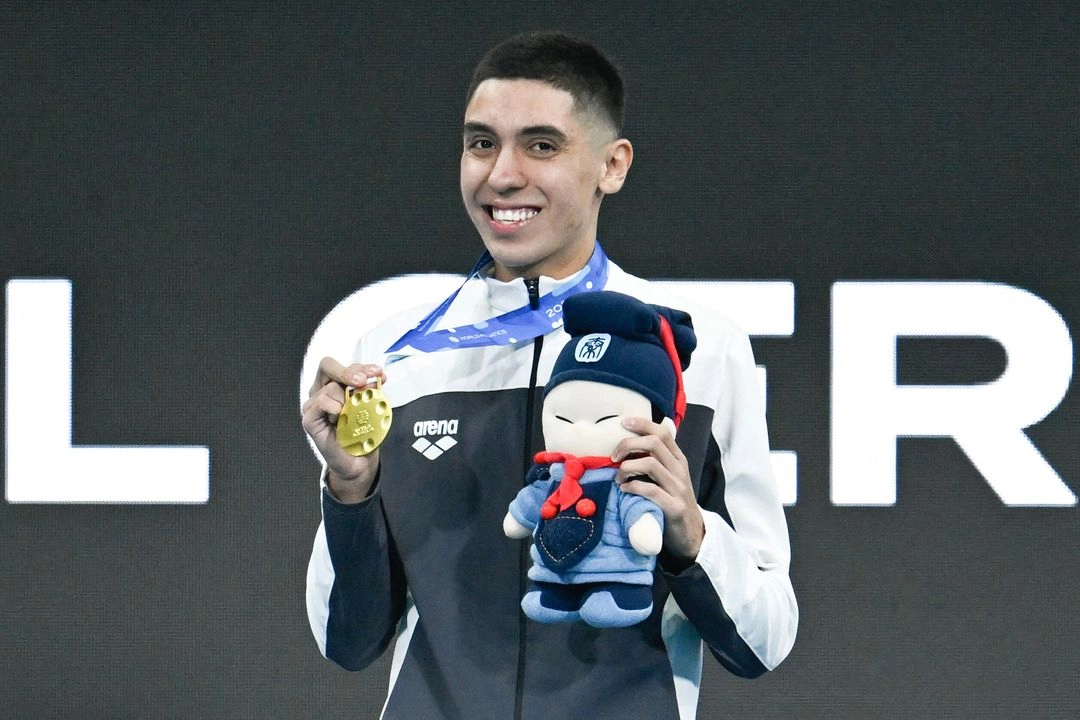 El mexicano Diego Villalobos se impuso al chino Muye Guo, que se llevó la plata, y el bronce fue para el británico Ranjou Tomblin, el 13 de junio de 2025. Foto 