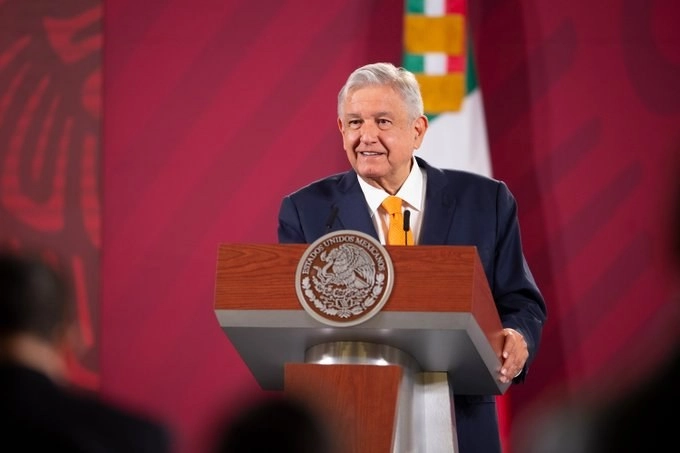 El presidente Andrés Manuel López Obrador durante conferencia de prensa. Foto tomada de la cuenta de Twitter @lopezobrador_
