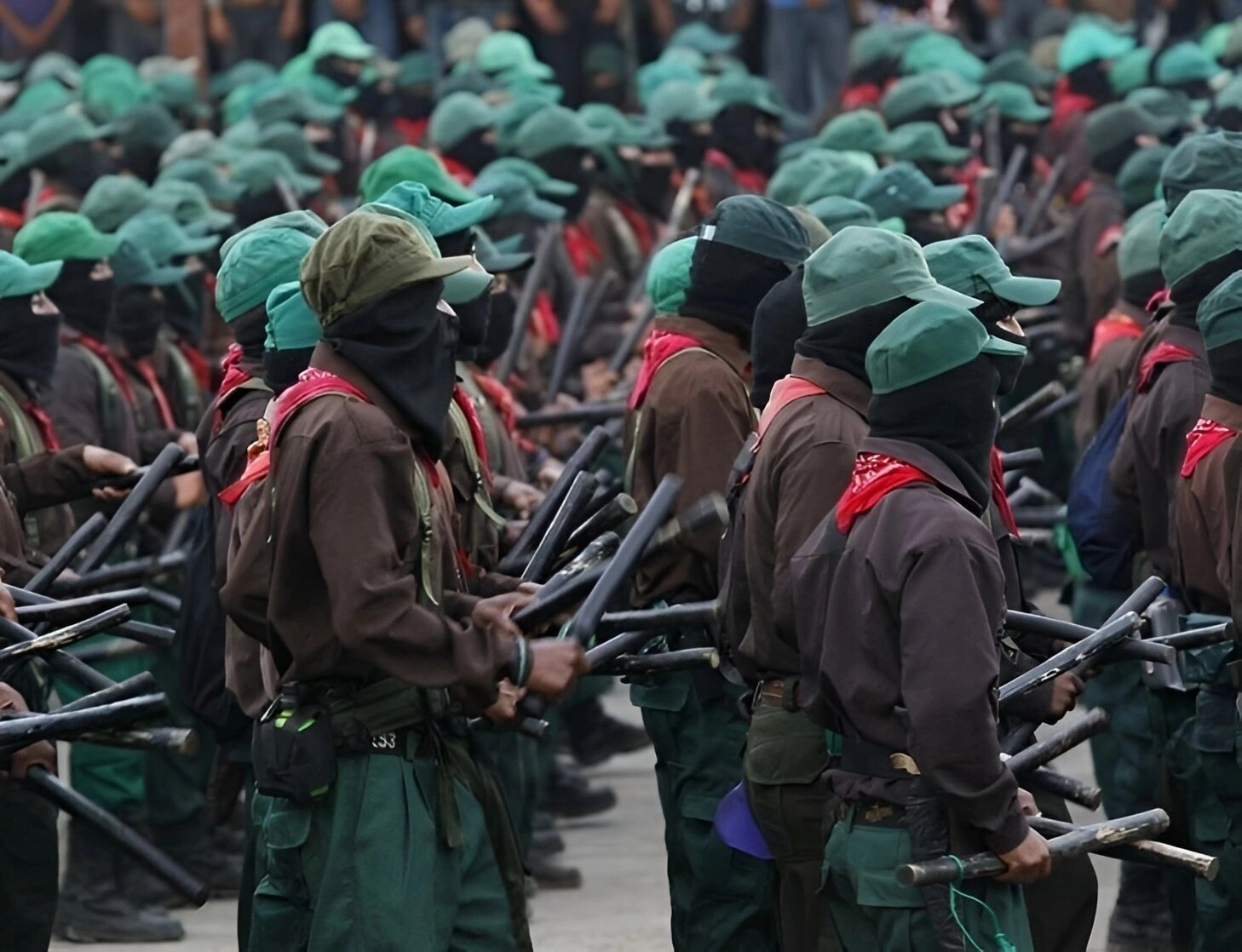 Integrantes del EZLN. Foto Víctor Camacho / Archivo
