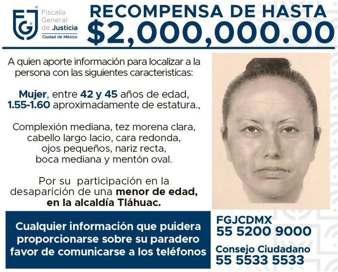 Imagen cortesía de la Fiscalía General de Justicia de la Ciudad de México