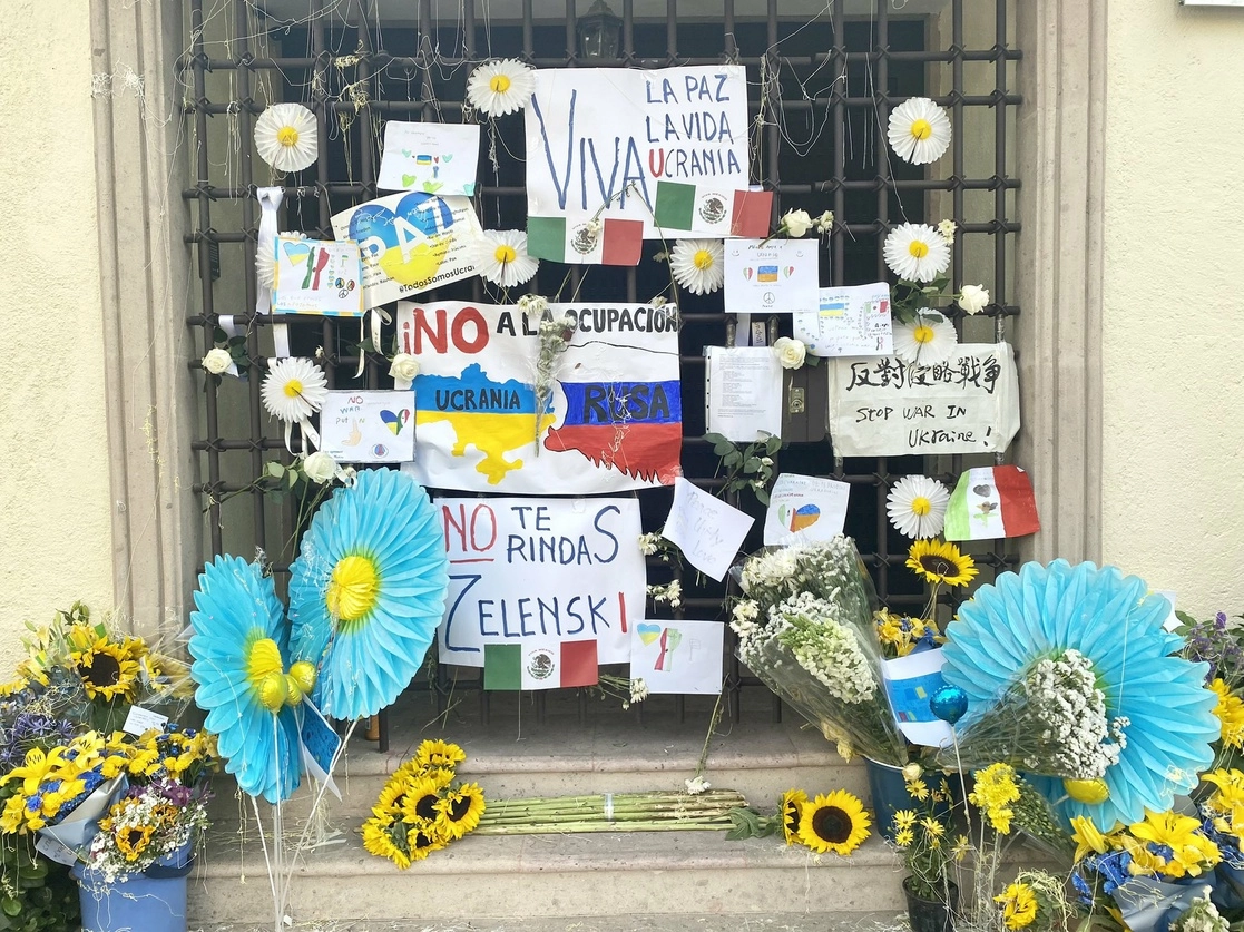 La Embajada de Ucrania en México agradeció las muestras de apoyo ante el conflicto bélico. La imagen, del pasado 24 de agosto. Foto tomada del Twitter de @OkDramaretska