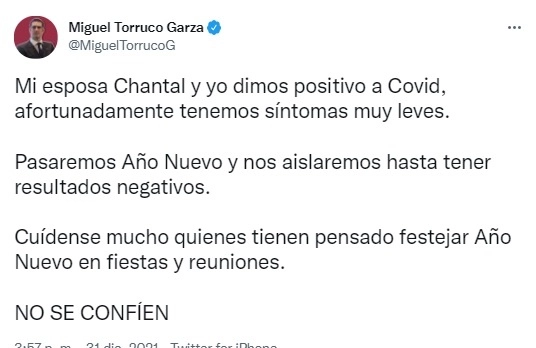 Imagen tomada de la cuenta https://twitter.com/MiguelTorrucoG