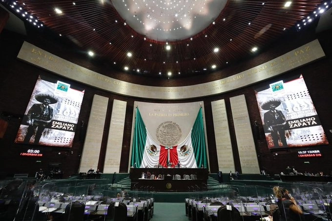 Sala de sesiones de la Cámara de Diputados este 13 de abril de 2021. Foto tomada de la cuenta de Twitter @Mx_Diputados
