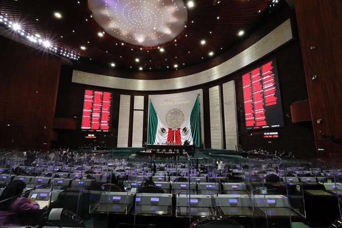 Sala de sesiones de la Cámara de Diputados este 08 de marzo de 2021. Foto tomada de la cuenta de Twitter @Mx_Diputados
