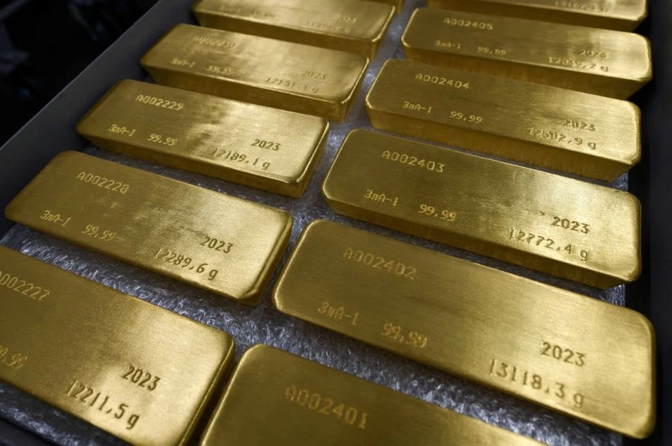 Lingotes de oro en imagen de archivo. Foto Reuters