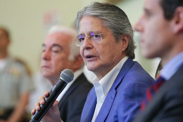 Guillermo Lasso, presidente de Ecuador, es acusado por sus opositores de corrupción. Foto Europa Press 