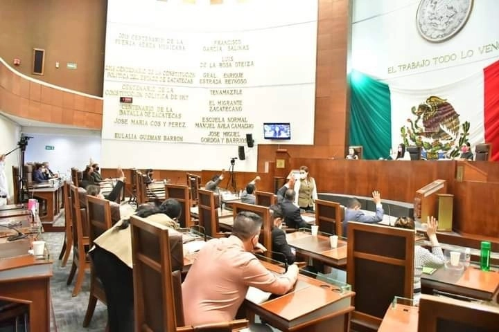 Sala de sesiones del Congreso de Zacatecas. Foto @legislaturaZac