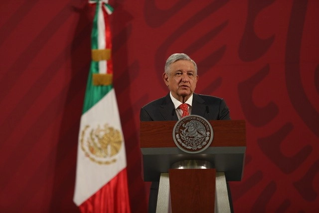 El presidente Andrés Manuel López Obrador durante una de sus conferencias matutinas en Palacio Nacional. Foto Yazmín Ortega / Archivo