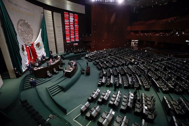 Sala de sesiones de la Cámara de Diputados el pasado 30 de junio de 2020. Foto Cristina Rodríguez