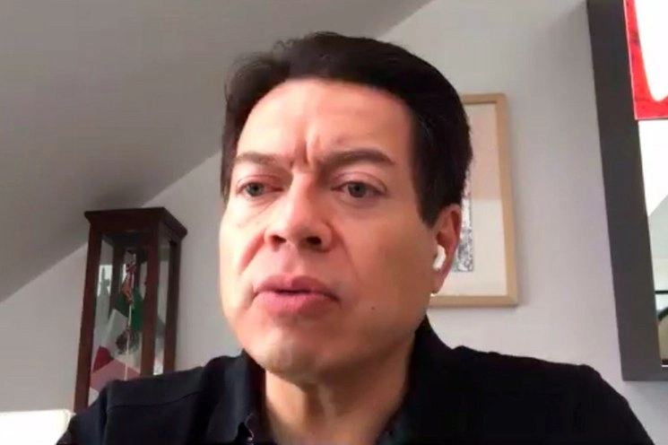Mario Delgado, presidente de la la Junta de Coordinación Política de la Cámara de Diputados en reunión virtual el pasado 28 de mayo. Foto de Twitter @Mx_Diputados