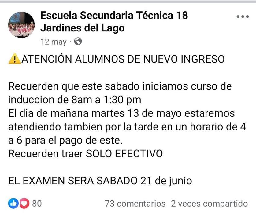 Los resultados de ese curso determinarán el turno matutino o vespertino del estudiante, a través de un examen programado el 21 de junio, según la convocatoria 